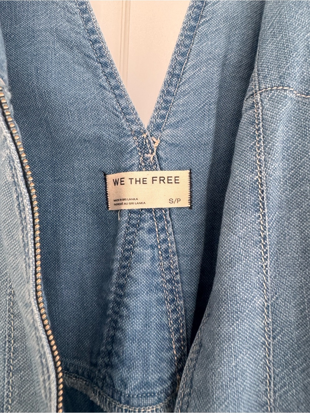 We The Free Light Blue Denim Short Overalls - Picture 3 of 5